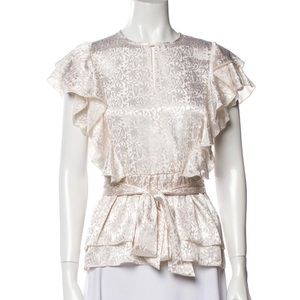 Walter Baker Printed Crew Neck Top